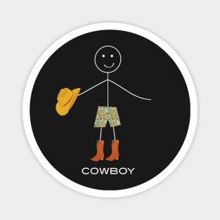 Funny Mens Cowboy Design Magnet